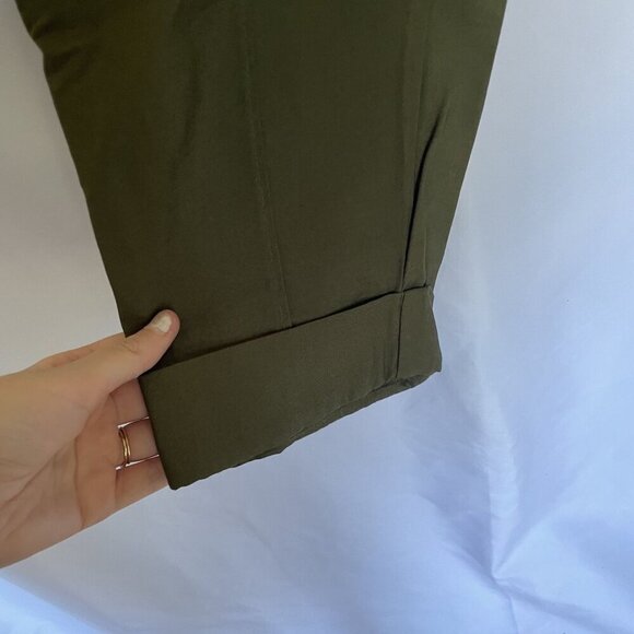 A New Day Womens Olive Green High-Waisted Pants Size 6 casual comfortable pocket - Picture 5 of 8